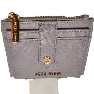 Anne Klein Light Powder Blue Wallet with Gold Accents